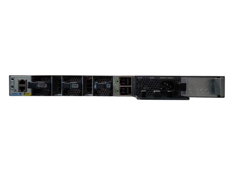 Cisco WS-C3850-48P-L 48-Port PoE+ Gigabit Switch w/ C3850-NM-4-1G & 1100W PSU