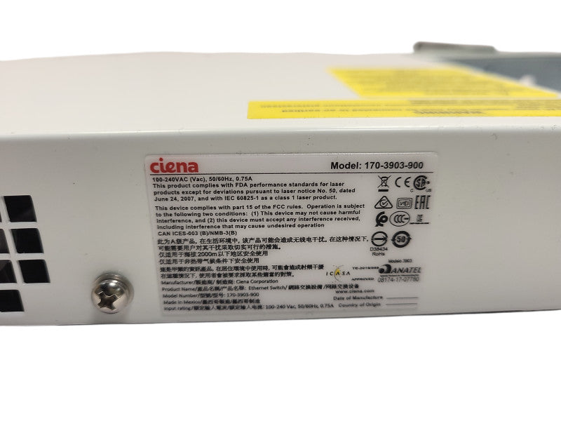 Ciena 3903 170-3903-900 Service Delivery Switch Network Management READ $