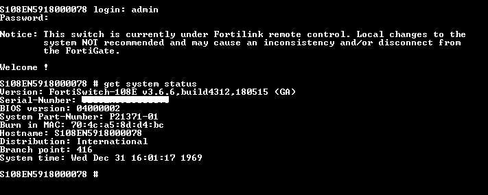 Fortinet FortiSwitch FS-108E-PoE Ethernet Switch