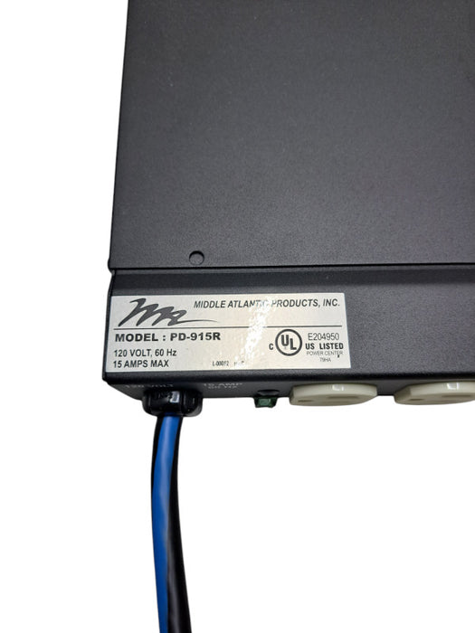 Middle Atlantic Products PD-915R Rackmount 120V 60Hz 12A Power Center