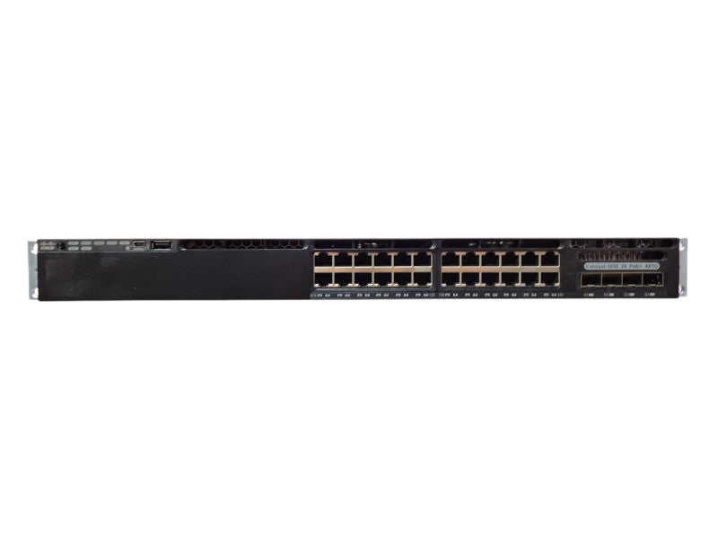 Cisco WS-C3650-24PS-S | 24-Port Gigabit PoE+, 4x SFP Switch w/ 1x 640W PSU
