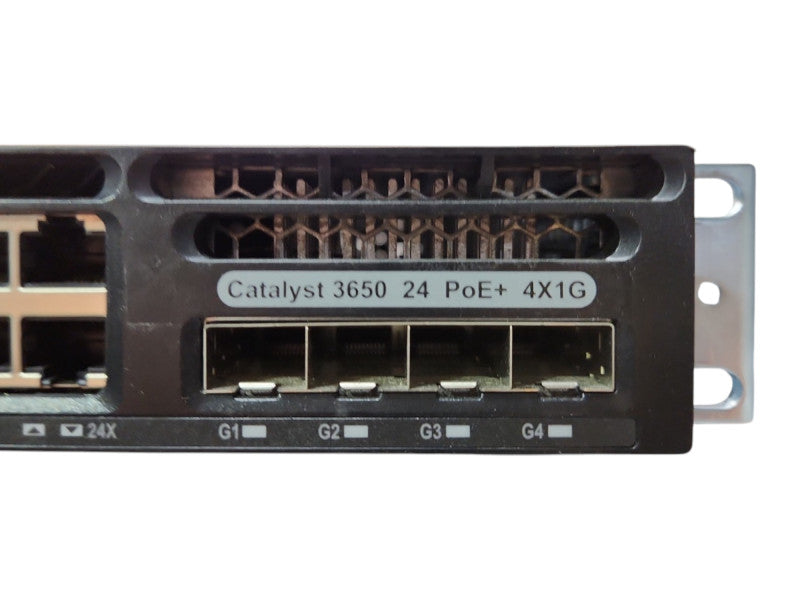 Cisco WS-C3650-24PS-S | 24-Port Gigabit PoE+, 4x SFP Switch w/ 1x 640W PSU