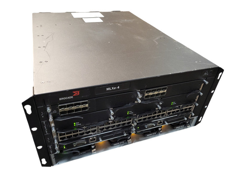 Brocade BR-MLXE-4-MR2-M-AC Multiservice IP/MPLS SDN Router READ $