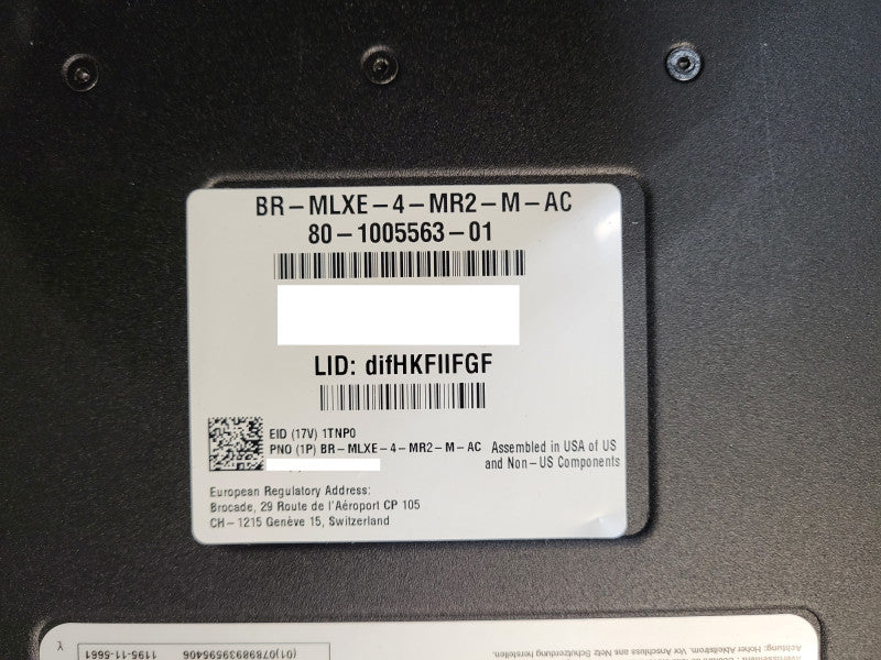 Brocade BR-MLXE-4-MR2-M-AC Multiservice IP/MPLS SDN Router READ $