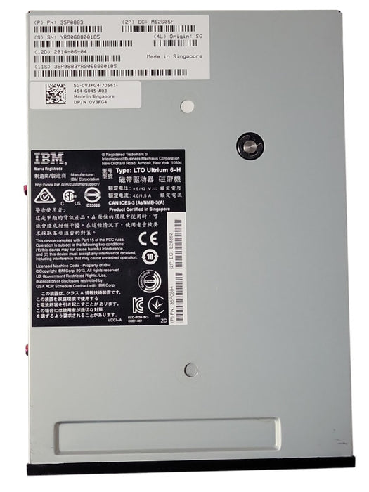 IBM Ultrium LTO 6-H 35P0884 35P0883 Tape Drive, READ _