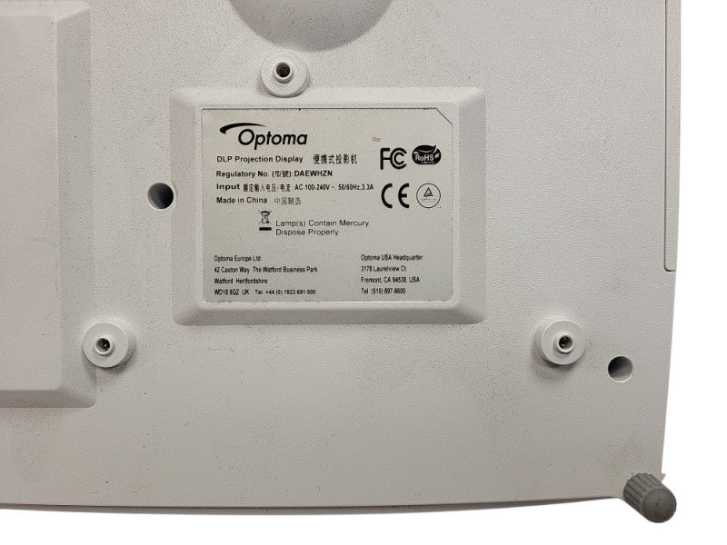 Optoma W402 Projector DAEWHZN Lamp hour: 1534h No Remote  $