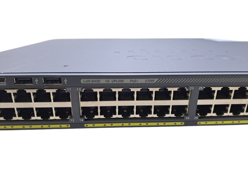 Cisco WS-C2960X-48LPS-L V01 | 48-Port Gigabit PoE+ 370W Switch | 4x SFP