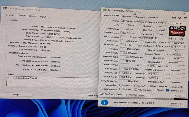 AMD FirePro V4900 1GB | 2-DP & 1-DVI Video Graphics Card