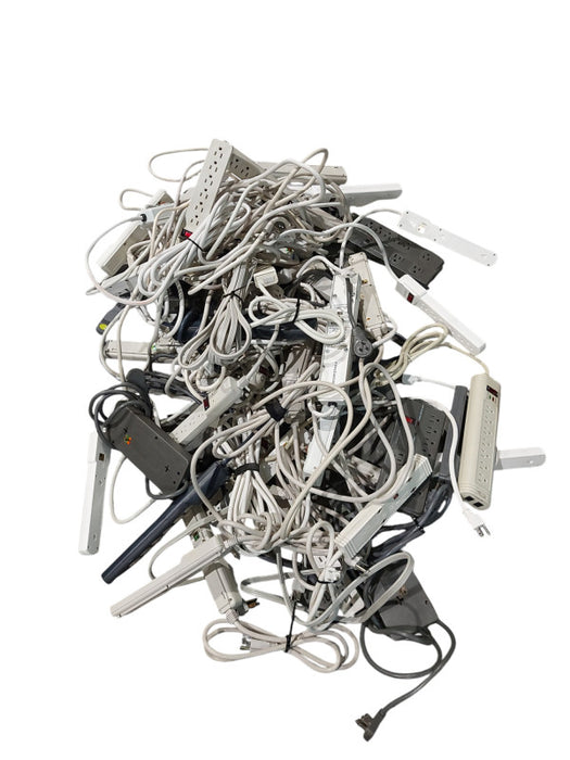 A box of Power Strips with extension cords -Gross weight 28 KG