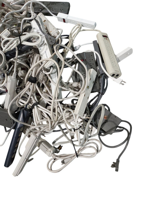 A box of Power Strips with extension cords -Gross weight 28 KG