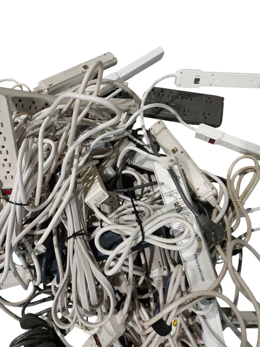 A box of Power Strips with extension cords -Gross weight 28 KG