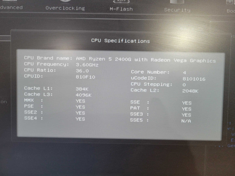 Custom/PC MSI B450M PRO-M2 V2 AMD AM4 AMD Ryzen 5 2400G 12GB RAM 256GB NVMe !