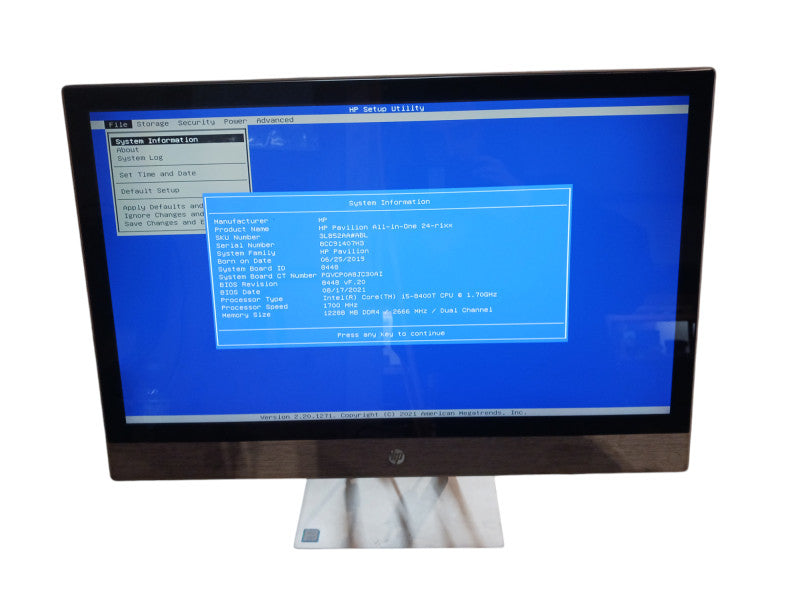 HP Pavilion 24-r114 Touchscreen AiO 24" Core i5-8400T 12GB DDR4 128GB SSD