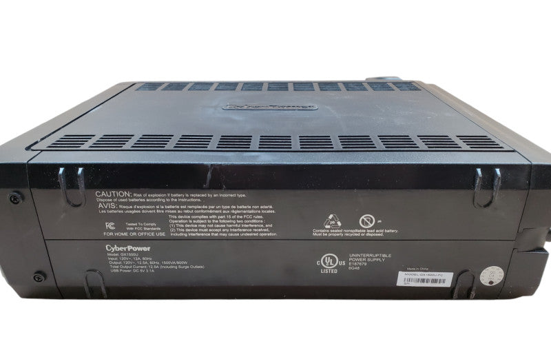 CyberPower 1500VA | GX1500U-FC | Battery Back Up System | No Battery