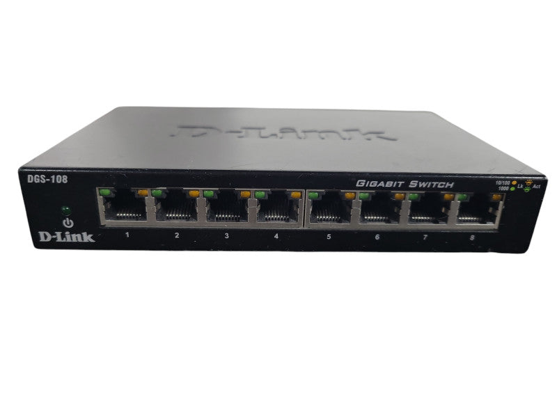 D-LINK DGS-108 8 Ports Gigabit Ethernet Switch !