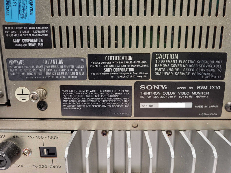 Vintage Sony BVM-1310 Video Monitor $