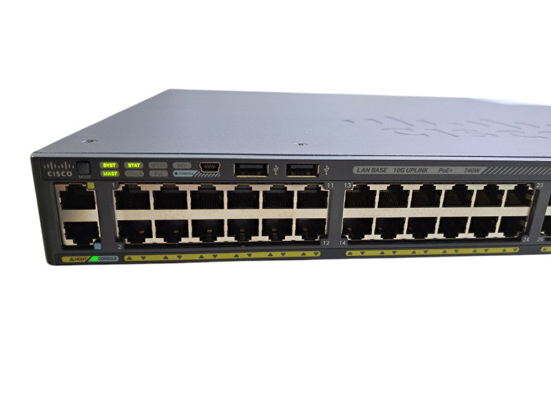 Cisco WS-C2960X-48FPD-L V01 | 48-Port Gigabit PoE+ 740W 2x 10G SFP+ Switch