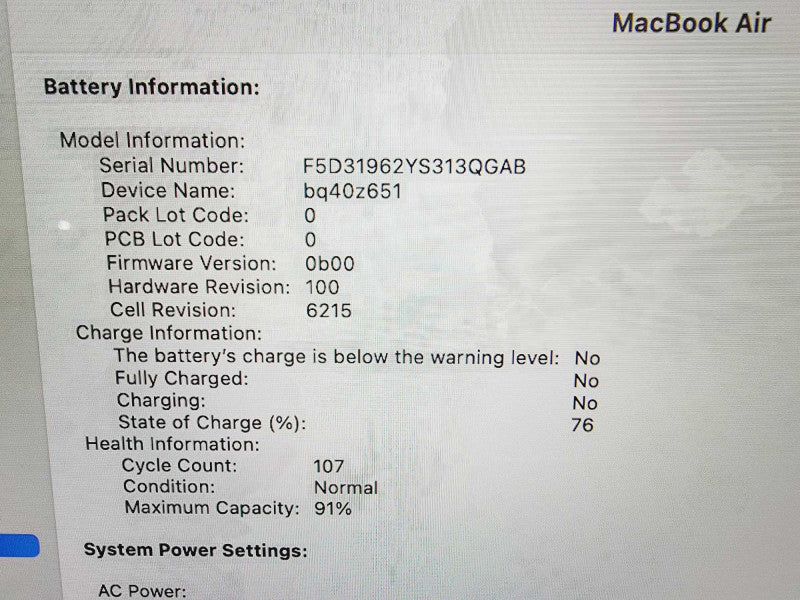 Apple Macbook Air 2022 13" 8-Core M2 @ 3.49GHz 8GB Ram 500GB SSD 10-Core GPU (