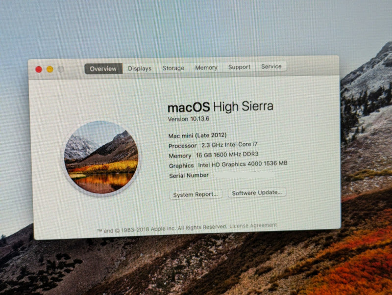 Upgraded Apple Mac Mini Late 2012 A1347 i7 16GB RAM 512GB SSD  -