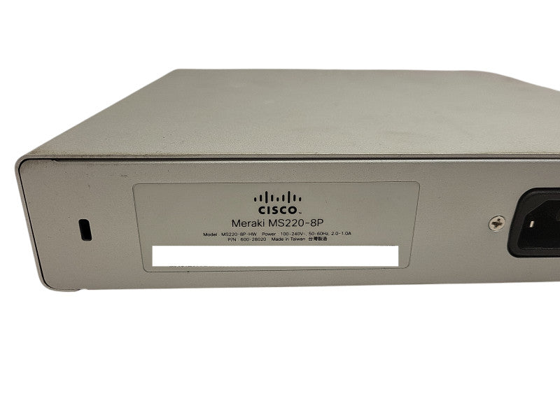 Cisco Meraki MS220-8P, 8-Port Gigabit PoE Network Switch, UNCLAIMED  Q$