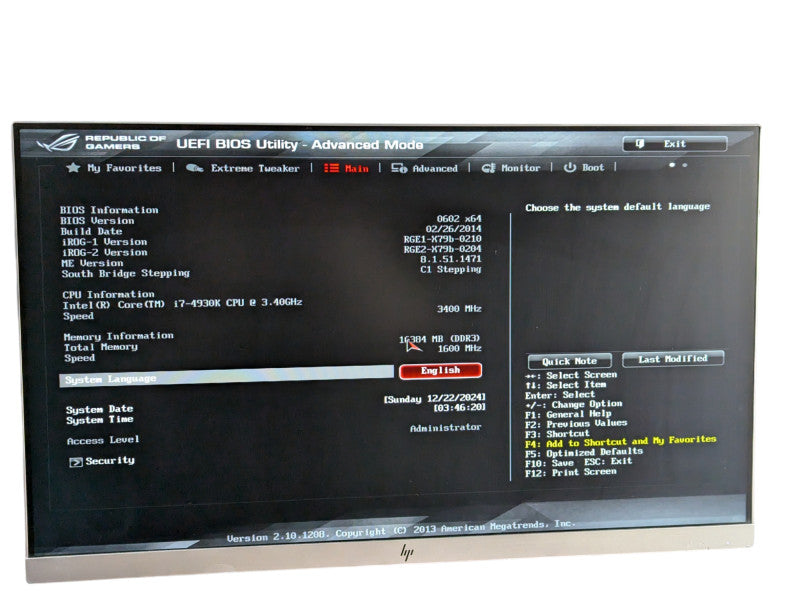 ASUS ROG Rampage IV Black Edition with Intel Core i7-4930K & 16GB RAM  -