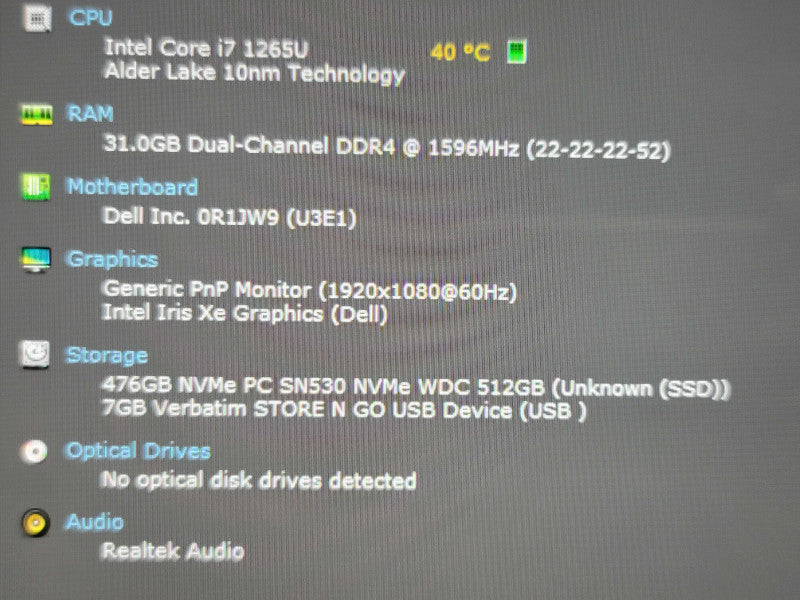 Dell Latitude 7430| i7-1265U| 32GB DDR4| 512GB NVMe Qβ Lap200