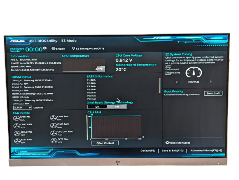 ASUS X99-A Intel Xeon E5-2680 v4 14 Core 28 Thread @ 3.30Ghz Max 64GB RAM  -