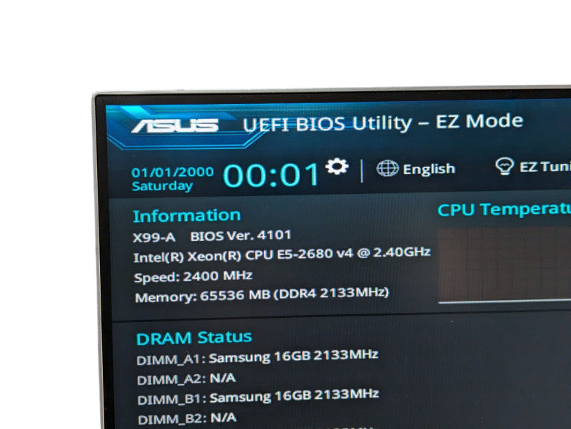 ASUS X99-A Intel Xeon E5-2680 v4 14 Core 28 Thread @ 3.30Ghz Max 64GB RAM  -