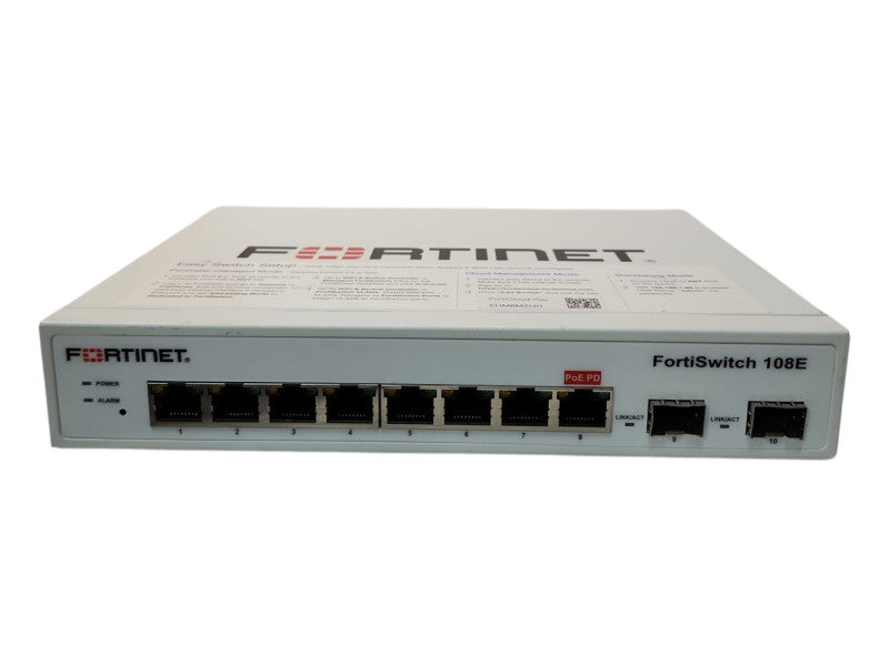 Fortinet Fortiswitch FS-108E, 8-Port Gigabit w/ 2x SFP Network Switch