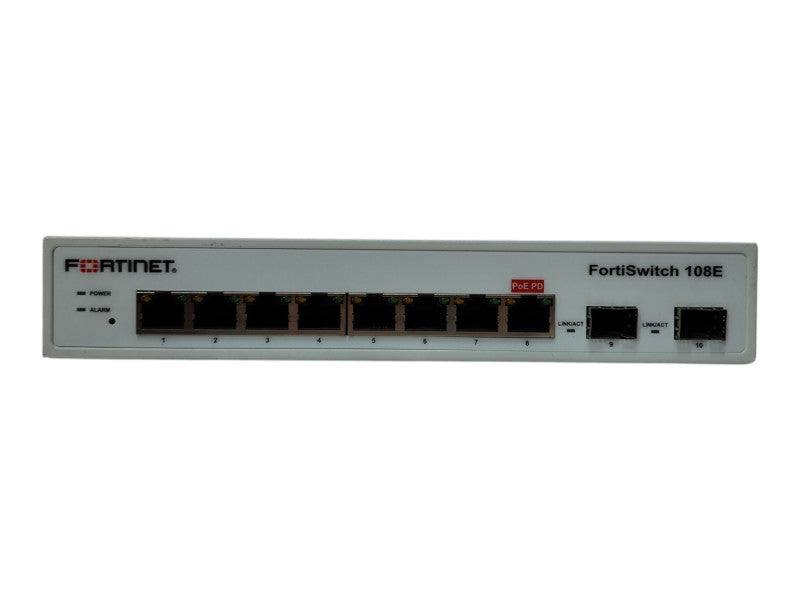 Fortinet Fortiswitch FS-108E, 8-Port Gigabit w/ 2x SFP Network Switch