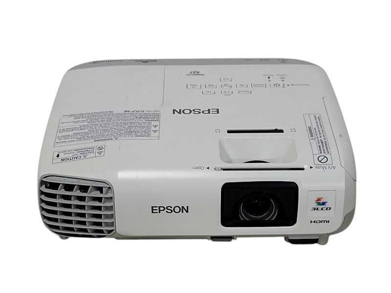 Epson Powerlite X27 H692A 3LCD 2700 Lumens Projector 2852 Hrs, No remote _