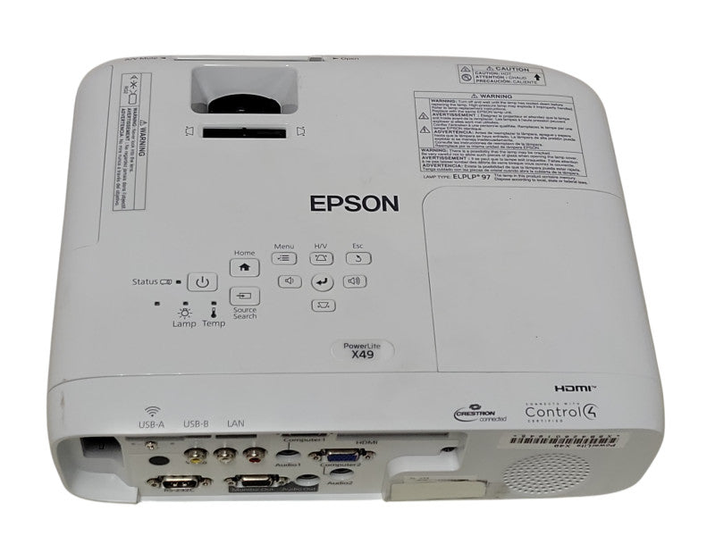 Epson Powerlite X49 H982A 3LCD 3500 Lumens Projector 1583 HRS, No Remote _