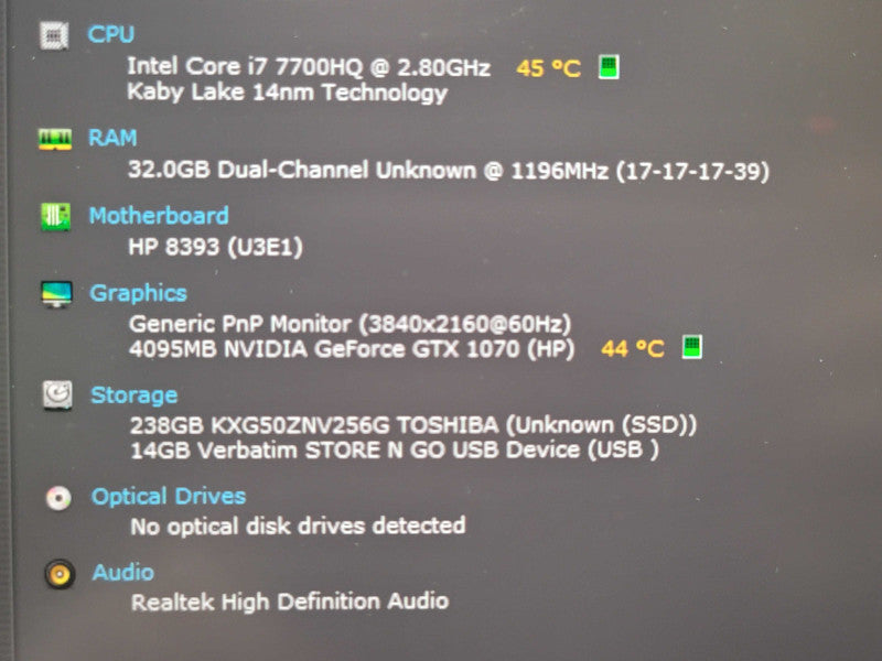 HP OMEN 17" | i7-7700HQ| 32GB DDR4| GTX 1070| 256GB SSD  β Lap200