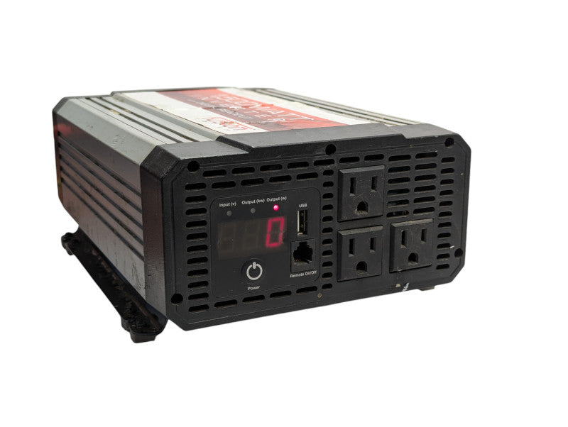 Fusion Power 1500 Watt Power Inverter 12V In 110V Out -
