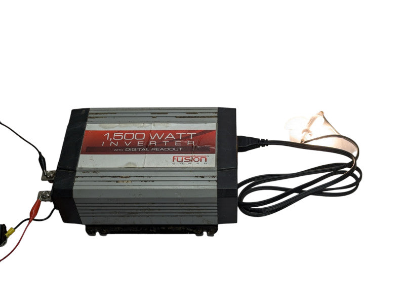 Fusion Power 1500 Watt Power Inverter 12V In 110V Out -