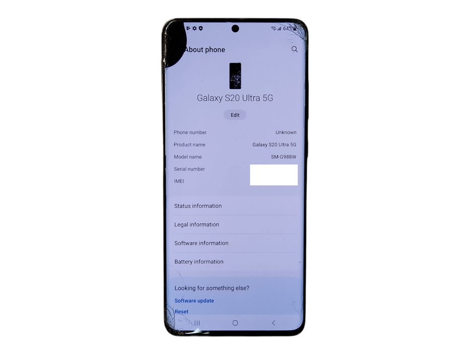 Galaxy S20 Ultra 5G - 128GB - Cosmic Gray - [SM-G988W], READ