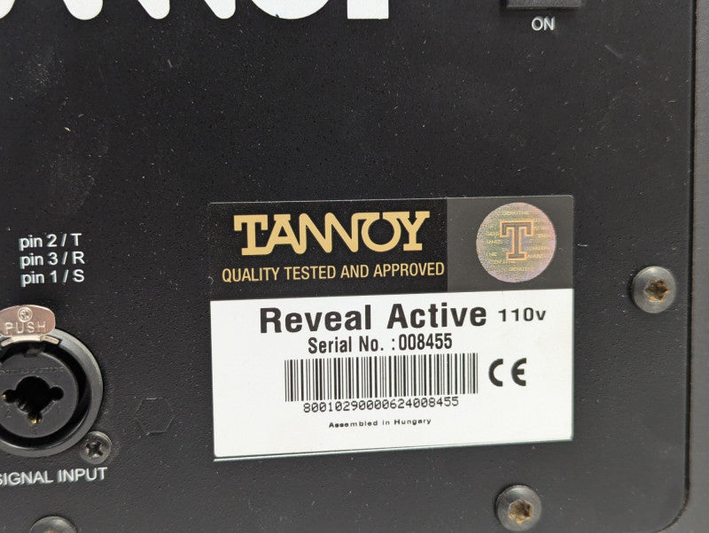 Pair of 2 TANNOY Studio Active Monitor Speakers Model Reveal Active 110v  -