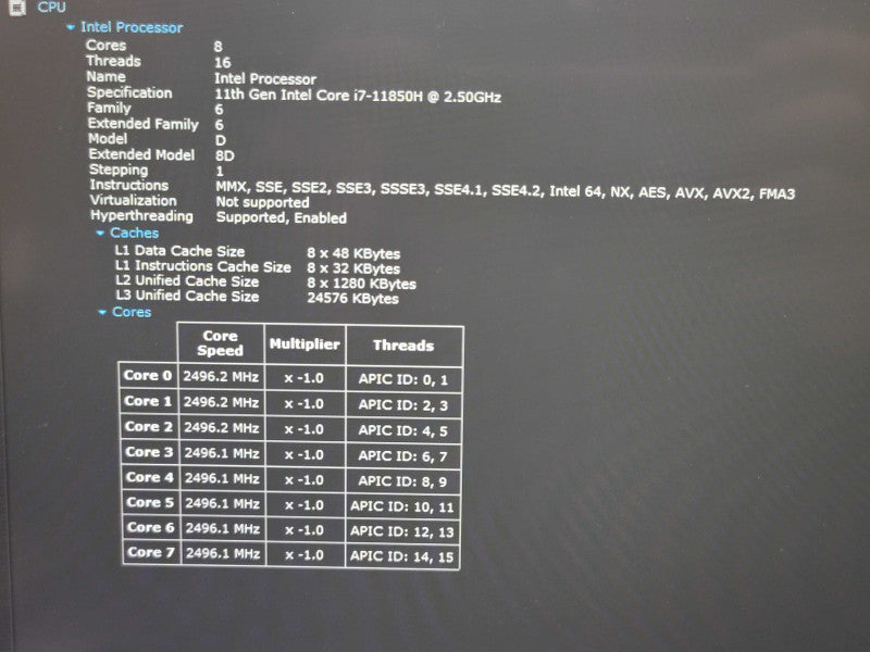 Dell Latitude 5521| i7-11850H| 16GB DDR4| 512GB SSD  β Lap200