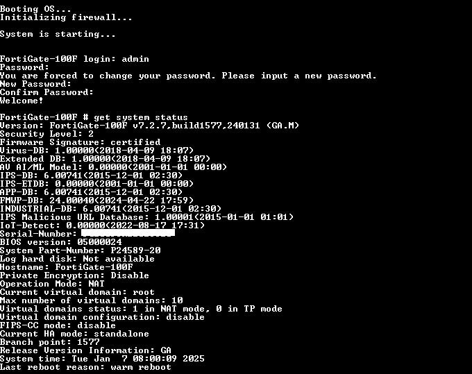 Fortinet FortiGate 100F Network Security Firewall, FG-100F