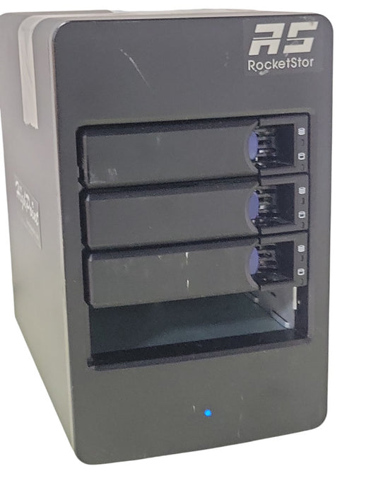 HighPoint RocketStor 6414AS 4-Bay Mini-SAS RAID Enclosure, 3x HDD Trays _