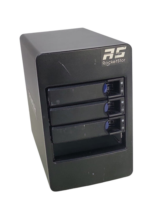 HighPoint RocketStor 6414AS 4-Bay Mini-SAS RAID Enclosure, 3x HDD Trays _
