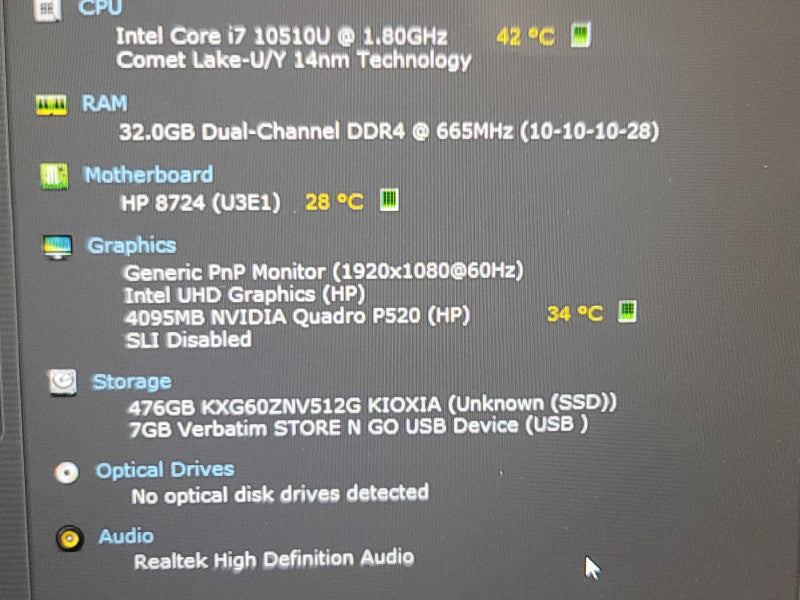 HP ZBook Firefly15 G7| i7-10510U| 32GB DDR4| Quadro P520| 512GB SSD READ  β Lap200