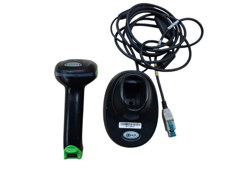 HONEYWELL / NCR 1902G Barcode Scanner, Handheld Scanner, Base & Cable