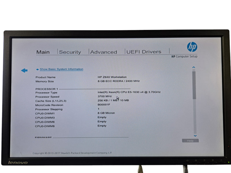 HP Z640 Workstation | Xeon E5-1630 v4 @3.70GHz, 8GB DDR4, Quadro P600, No HDD