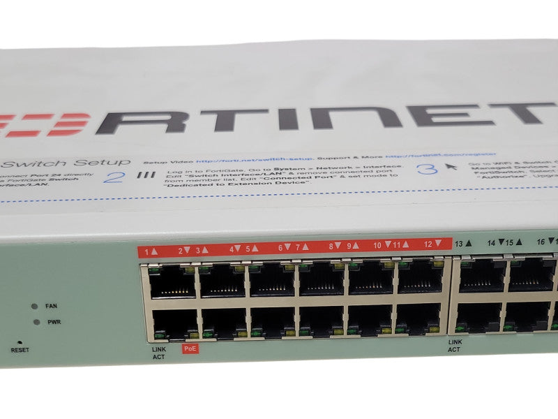 Fortinet FS-224D-POE FortiSwitch 24-Port Gigabit L2 PoE Ethernet Switch, SEE _