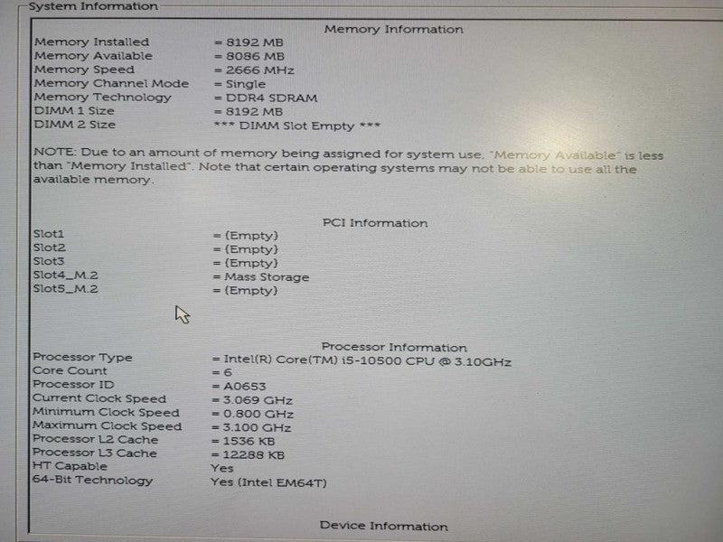 Dell OptiPlex 3080 SFF, i5-10500 3.10GHz 6C, 8GB DDR4, 256GB NVMe !