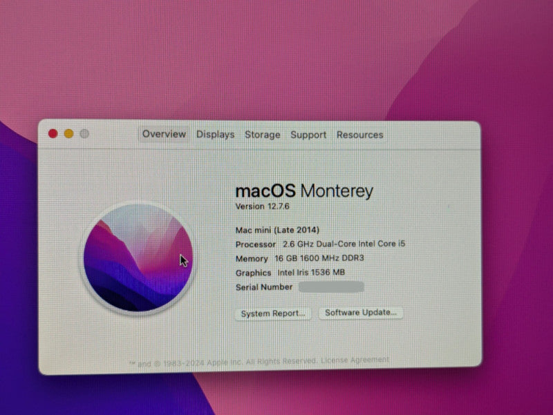 Upgraded Apple Mac Mini Late 2014 Intel Core i5-4278U @2.60Ghz 16GB RAM 256GB -