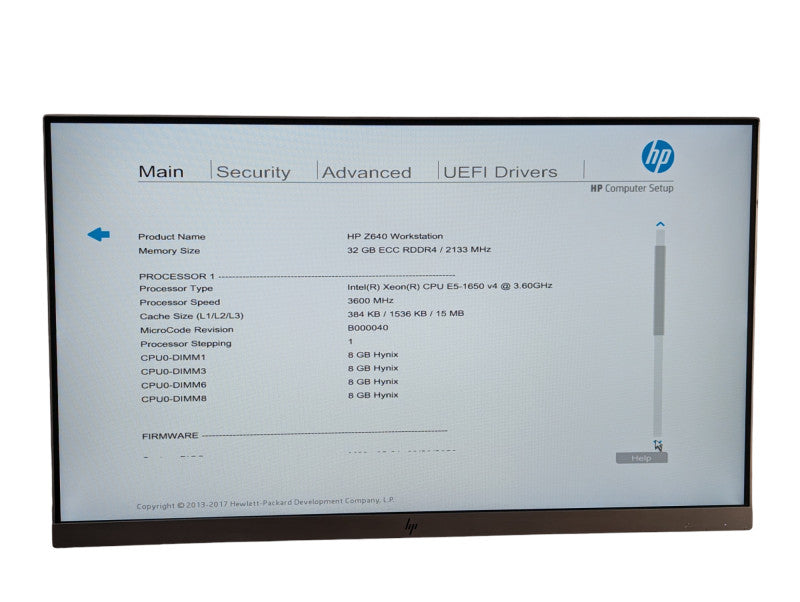 HP Z640 Workstation PC Intel Xeon E5-1650 v4 32GB RAM 512GB SSD  -