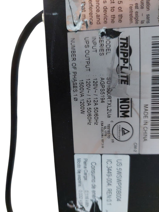 Tripp-Lite Smart Online UPS Model: SU11500RTXL2Ua =