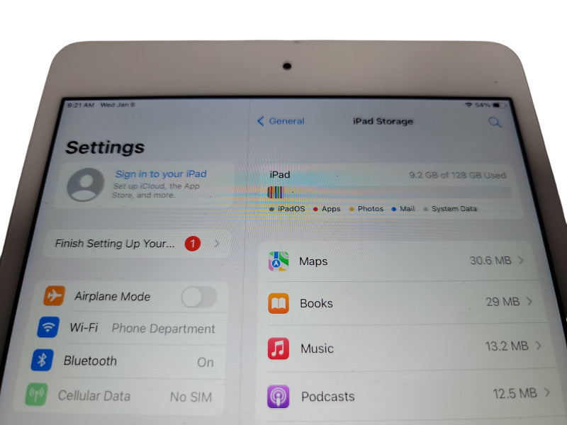 Apple iPad Mini 4th Gen - 128GB - Silver [A1550] (